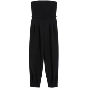 Max Mara, Dames, Jumpsuits & Playsuits, Zwart, Maat: XS Poliester,