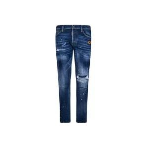 Dsquared2 Blauwe Slim-Fit Jeans Aw22 , Blue , Heren , Maat: 2XL