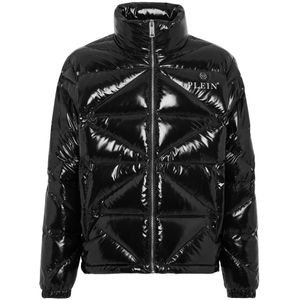 Philipp Plein, Heren, Jassen, Zwart, Maat: 2XL Nylon,