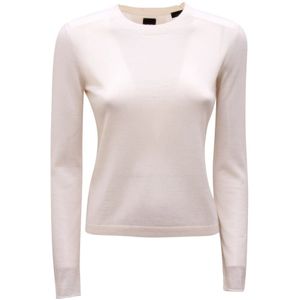 Pinko - Eucalipto Maglia - Gebreide Trui - Wit - Gekamde Wol