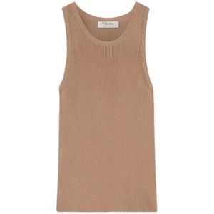 Max Mara, Dames, Tops, Beige, Maat: S