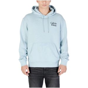 Calvin Klein Jeans, Heren, Sweatshirts & Hoodies, Blauw, Maat: S Katoen,