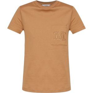 Max Mara, Dames, Tops, Bruin, Maat: XS Katoen,