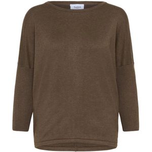 Saint Tropez, Dames, Truien, Bruin, Maat: M Viscose,