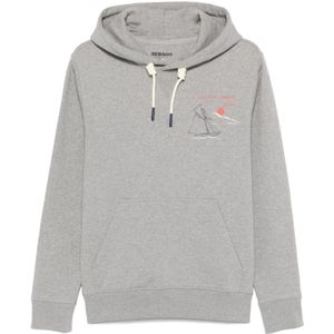 Sebago, Heren, Sweatshirts & Hoodies, Grijs, Maat: S Katoen,