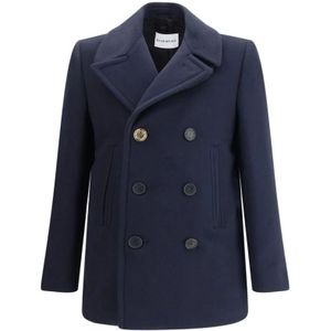 Givenchy, Heren, Mantels, Blauw, Maat: S Wol,