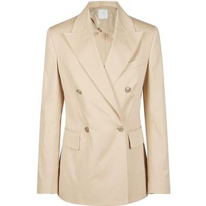 Eleventy, Dames, Jassen, Beige, Maat: XS Katoen,