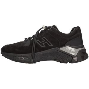 Hogan Sneakers Zwart , Black , Heren , Maat: 40 1/2 EU