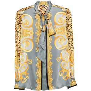 Versace, Dames, Blouses & Shirts, Veelkleurig, Maat: S Zijde,