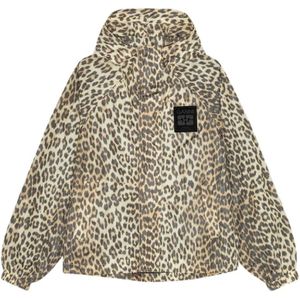 Ganni, Dames, Jassen, Beige, Maat: XL Nylon,