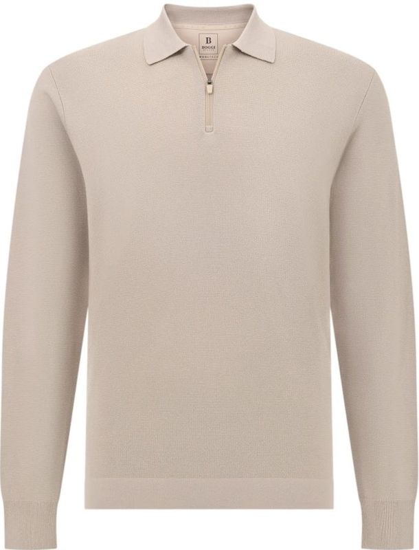 Boggi Milano - B Tech - Poloshirt - Beige - Gebreid van Superfijne Merinowol