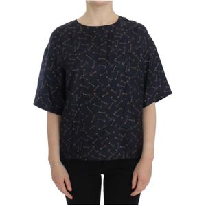 Dolce & Gabbana, Dames, Blouses & Shirts, Veelkleurig, Maat: S Zijde,
