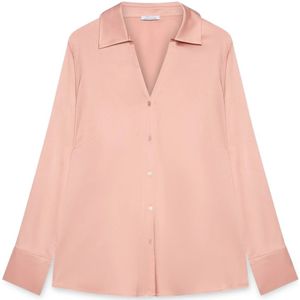 Fiorella Rubino, Dames, Blouses & Shirts, Roze, Maat: 2XL Satijn,