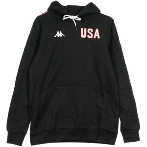 Kappa, Heren, Sweatshirts & Hoodies, Zwart, Maat: L