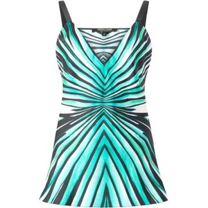 Roberto Cavalli, Dames, Tops, Blauw, Maat: 2XS Zijde,