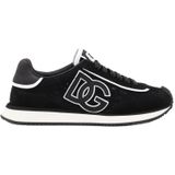 Dolce & Gabbana - Sportschoenen - Zwart - Leer - Logo-Versierde