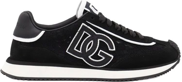 Dolce & Gabbana - Sportschoenen - Zwart - Leer - Logo-Versierde