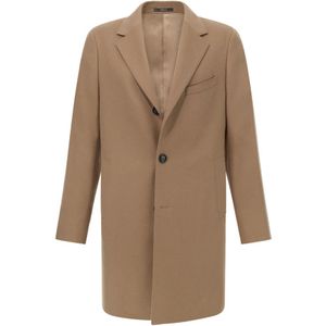 Boggi Milano, Heren, Mantels, Beige, Maat: S Kasjmier,