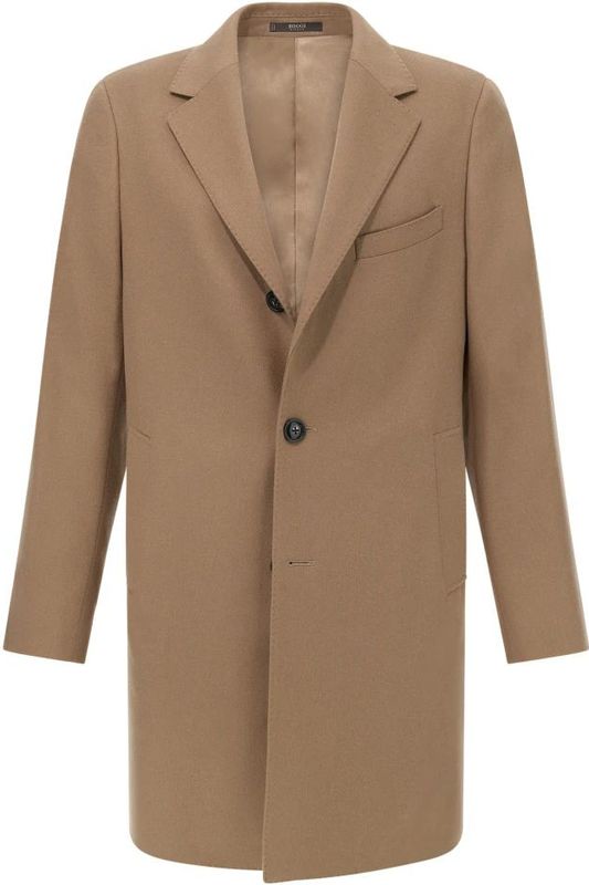 Boggi Milano, Heren, Mantels, Beige, Maat: S Kasjmier,