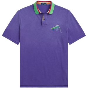 Ralph Lauren, Heren, Tops, Paars, Maat: M Katoen,