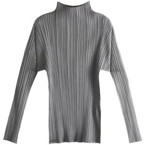 Issey Miyake, Dames, Tops, Grijs, Maat: L Poliester,