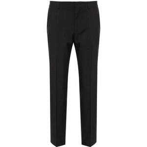 Valentino Garavani, Heren, Broeken, Zwart, Maat: M Wol,