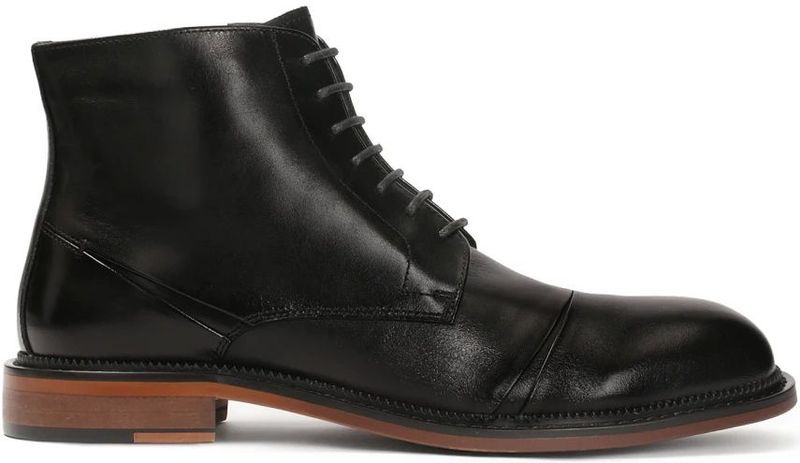 Kazar - Heren Sneakers - Zwart - Leer