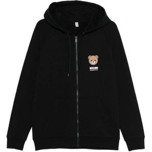 Moschino, Heren, Sweatshirts & Hoodies, Zwart, Maat: S