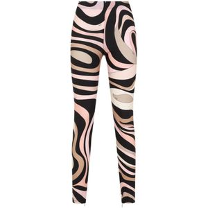 Emilio Pucci, Dames, Broeken, Veelkleurig, Maat: XS Polyamide,