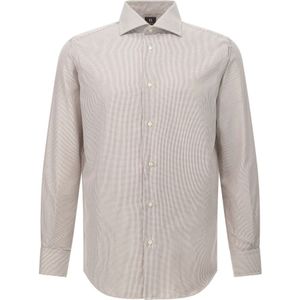 Boggi Milano - Overhemd - Beige - Regular Fit - Lange Mouw