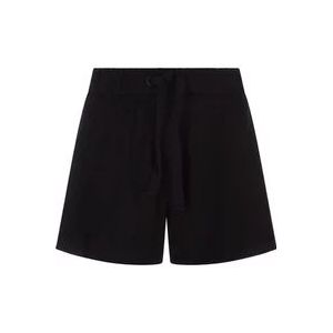 Moncler Zwarte Fleece Shorts met Grosgrain Details , Black , Dames , Maat: S