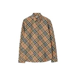 Burberry Vintage Check Patroon Grijs Overhemd , Multicolor , Heren , Maat: M