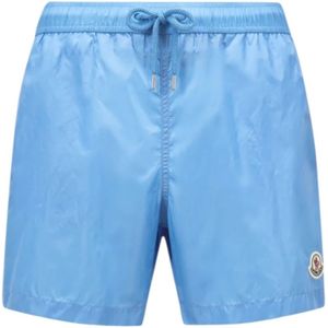 Moncler, Heren, Badkleding, Blauw, Maat: 2XL Nylon,