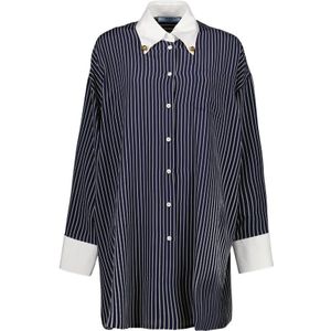 Prada, Dames, Blouses & Shirts, Blauw, Maat: 2XS