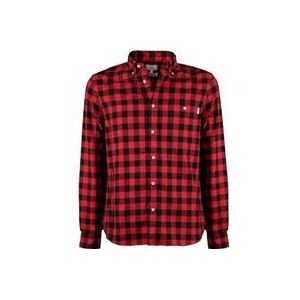 Woolrich Normaal shirt , Red , Heren , Maat: XL