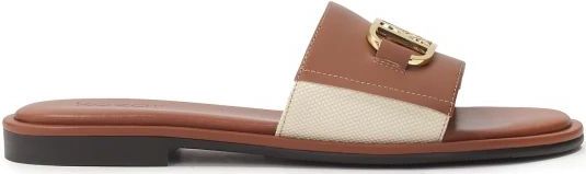 Kazar - Platte Slippers - Bruin - Leer