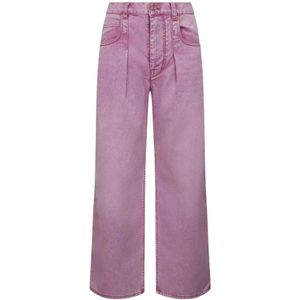 Isabel Marant, Dames, Jeans, Roze, Maat: S Katoen,