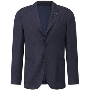 Lardini, Heren, Jassen, Blauw, Maat: L Tweed,