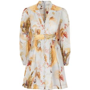 Zimmermann, Dames, Jurken, Veelkleurig, Maat: XS Linnen,