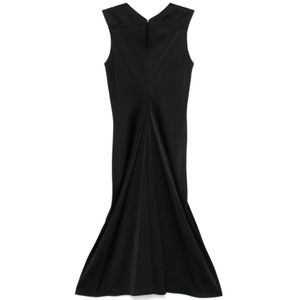 Proenza Schouler, Dames, Jurken, Zwart, Maat: S Satijn,