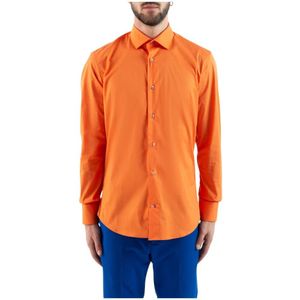 Corsinelabedoli, Heren, Overhemden, Oranje, Maat: 2XL Katoen,