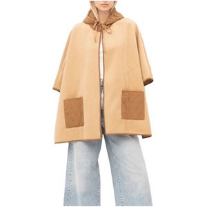 Twinset, Dames, Jassen, Beige, Maat: ONE Size Viscose,