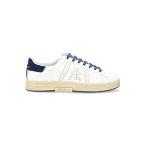 Premiata Russell 6745 Leren Sneaker Wit Blauw , White , Heren , Maat: 41 EU