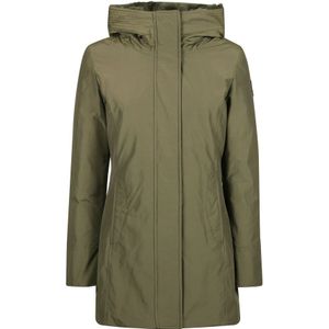 Woolrich Faux Fur Parka voor koud weer , Blue , Dames , Maat: L