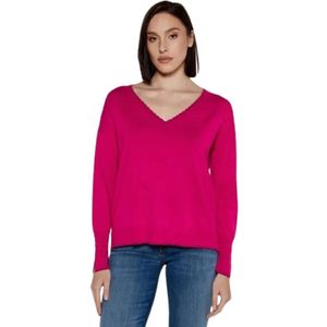 Liu Jo, Dames, Truien, Roze, Maat: S Viscose,