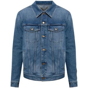 Golden Goose, Heren, Jassen, Blauw, Maat: S Denim,
