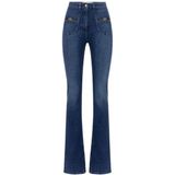 Elisabetta Franchi - Logo Jewel Jeans - Blauw - Dames
