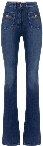 Elisabetta Franchi - Logo Jewel Jeans - Blauw - Dames