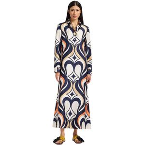 La DoubleJ, Dames, Jurken, Veelkleurig, Maat: XS Zijde,