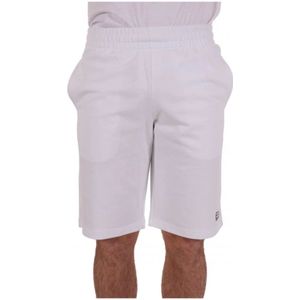 Emporio Armani Ea7, Heren, Korte broeken, Wit, Maat: L Katoen,